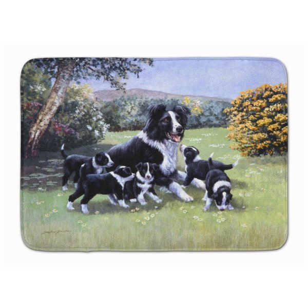 Carolines Treasures Border Collie Puppies with Momma Machine Washable Memory Foam Mat BDBA0257RUG